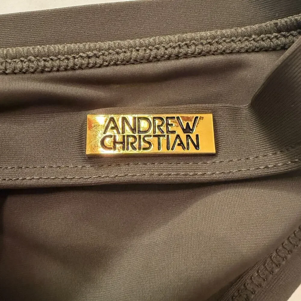 NEW Andrew Christian Savoy Ring Swim Bikini Green Size Large